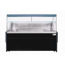 Comptoir d'exposition vitré droit 420 L avec 1 porte - L. 1340 - Noir (VSA1200D.V1B)
