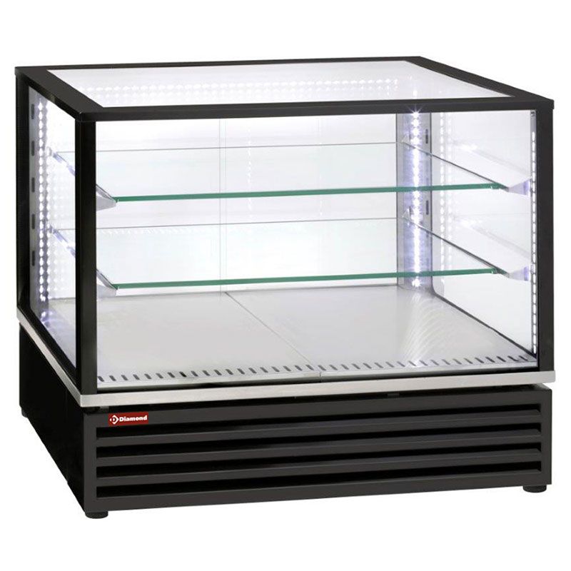 Vitrine réfrigérée EN ou GN, ventilée, 3 niveaux, NOIRE Vitrine réfrigérée EN ou GN, ventilée, 3 niveaux, NOIRE