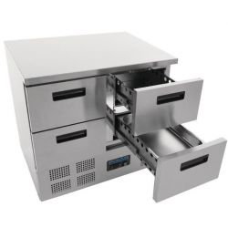 Table réfrigérée compacte 4 tiroirs 240L Polar