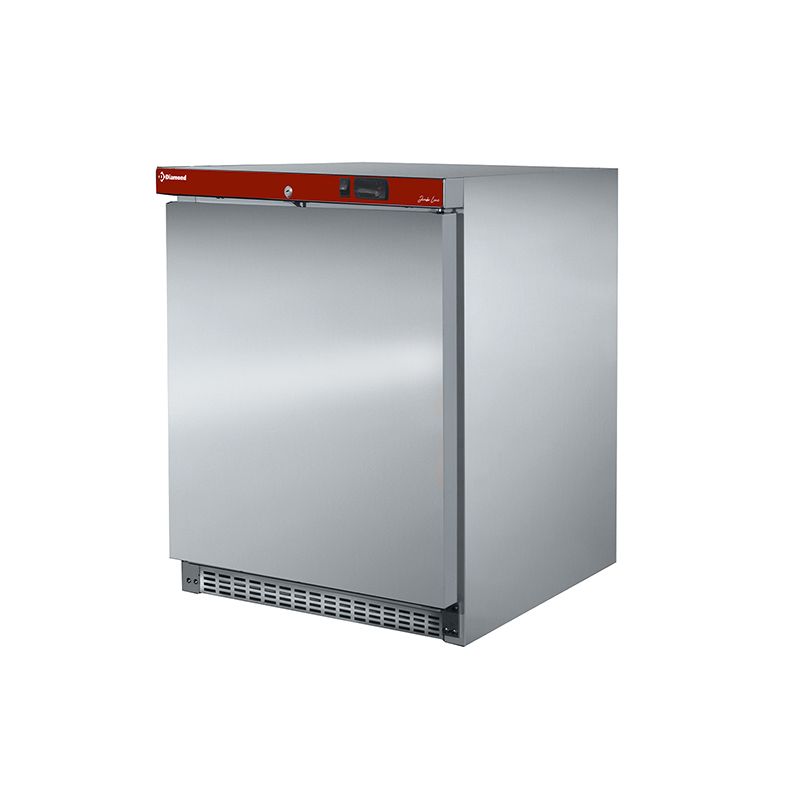 Congélateur statique, 150 litres. acier inox