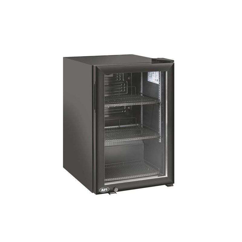 Vitrine à poser 60 L - 1 porte vitrée battante - Laquée Noire (RWRC60) Vitrine à poser 60 L - 1 porte vitrée battante - Laquée Noire (RWRC60)