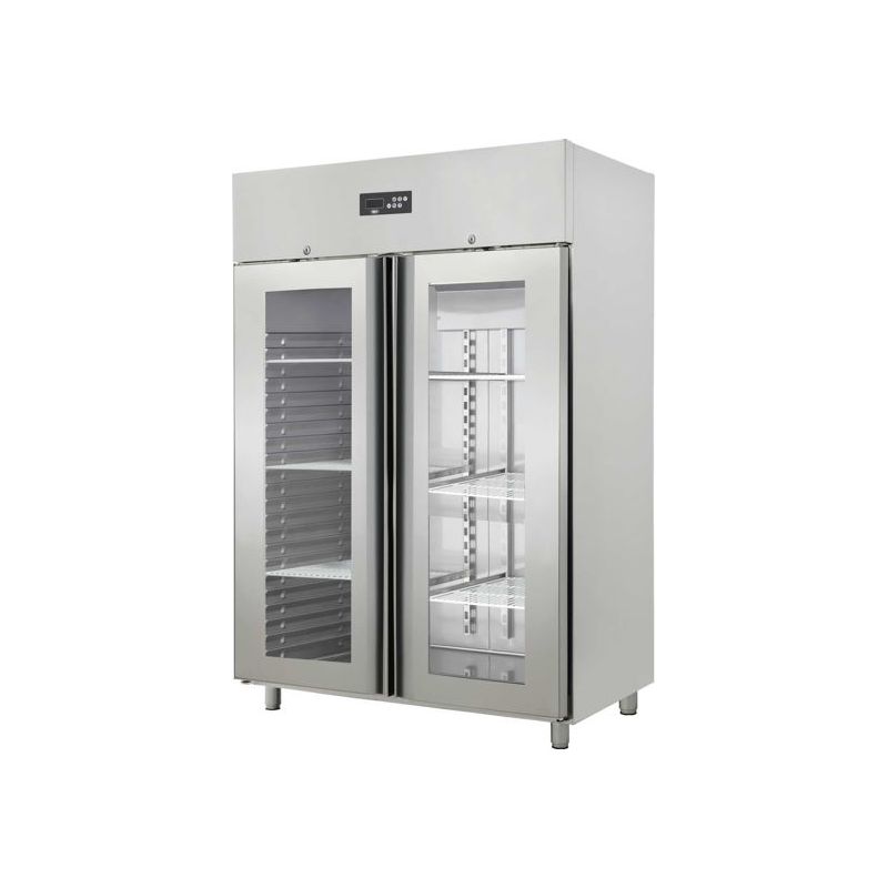 Armoire réfrigérée positive 2 portes vitrées 1410 L - Inox (OZ1400P-2PV) Armoire réfrigérée positive 2 portes vitrées 1410 L - Inox (OZ1400P-2PV)