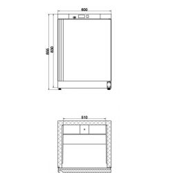 Armoire réfrigérée négative 1 porte pleine 120 L - Laquée blanche (A20BNP)