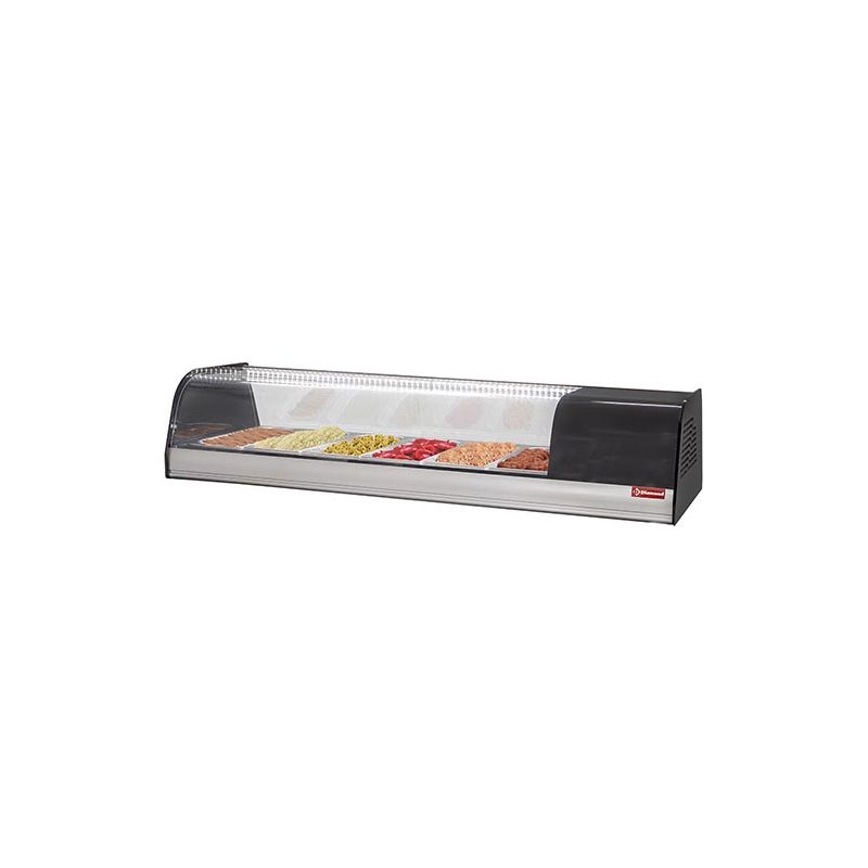 Vitrine à tapas réfrigérée, 6x GN 1/3 - 40 mm (inclus)