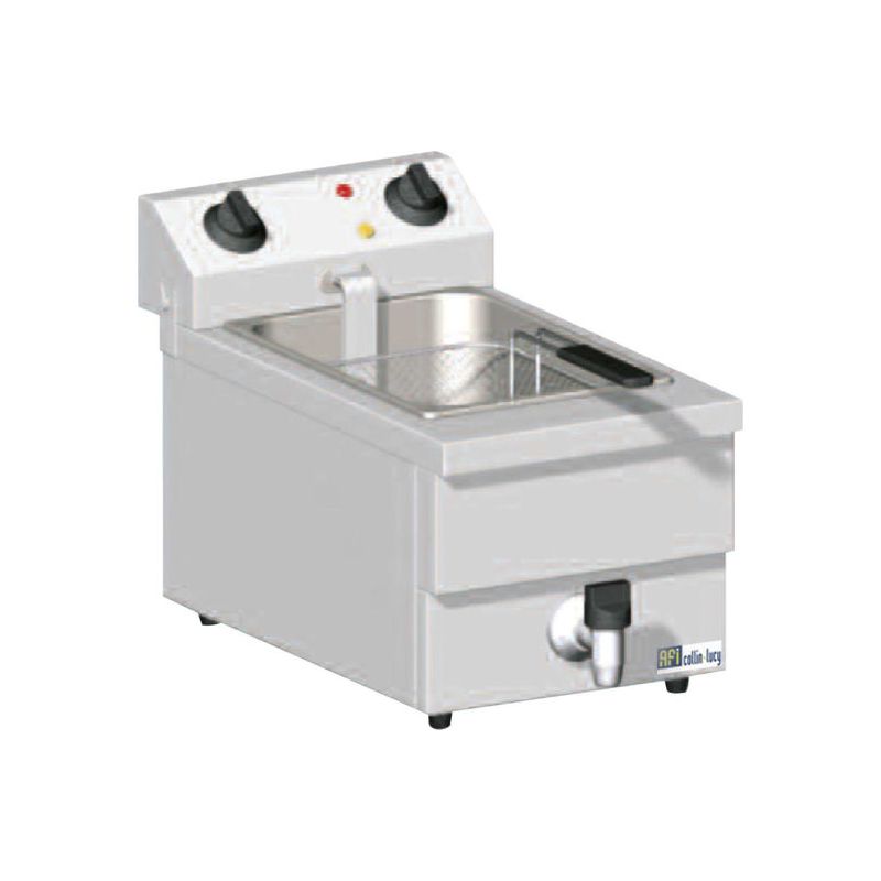 Friteuse Électrique 10L Simple à poser Mono 230V avec Vidange et Contrôleur de Puissance (FE10), afi Friteuse Électrique 10L Simple à poser Mono 230V avec Vidange et Contrôleur de Puissance (FE10), afi