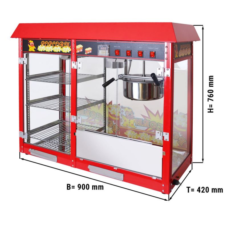 Machine à pop-corn - 5 kg / h - avec 3 clayettes chauffantes