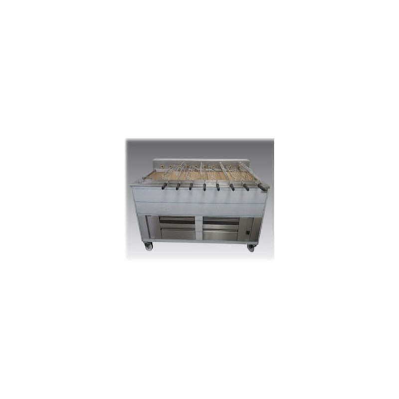 Barbecue Portugais Professionnel 9 Grilles Rotatives + 1 Fixe Barbecue Portugais Professionnel 9 Grilles Rotatives + 1 Fixe