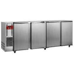 Refroidisseur de bouteilles, acier inox, 4 portes, 783 Litres