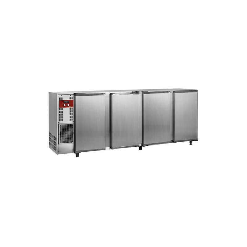 Refroidisseur de bouteilles, acier inox, 4 portes, 783 Litres