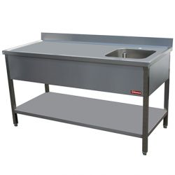 TABLE DE CHEF 1 CUVE DROITE 400x400xh250