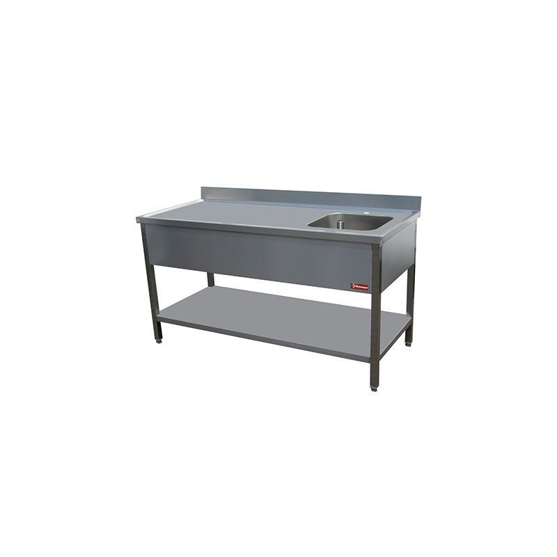 TABLE DE CHEF 1 CUVE DROITE 400x400xh250