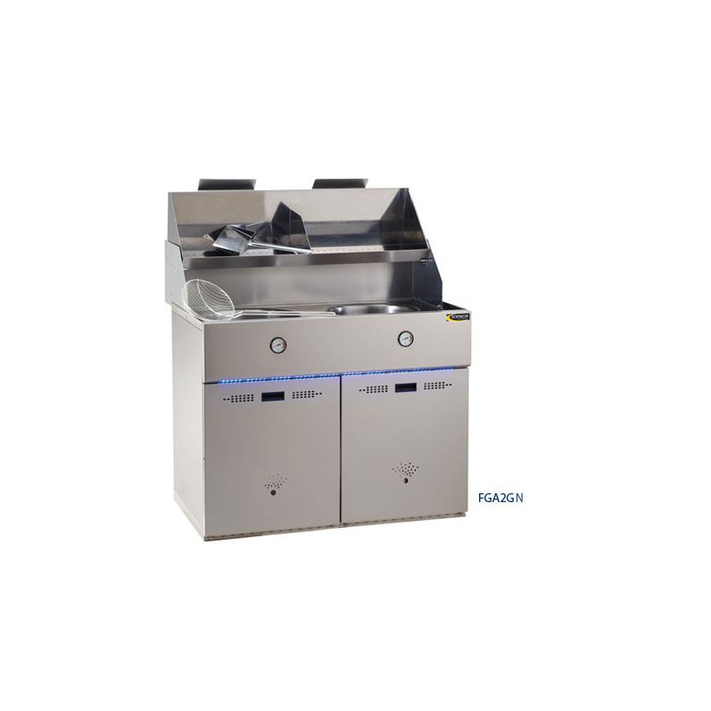 Friteuse Gaz 2 Cuves Rondes 2x15L – Sofinor Friteuse Gaz 2 Cuves Rondes 2x15L – Sofinor