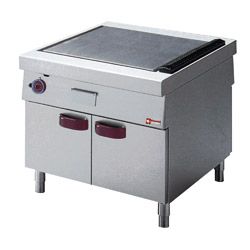 Plaque de cuisson gaz, lisse chrome dur, armoire, "traversant central"