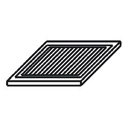 Plaque rainurée pour 1 brûleur