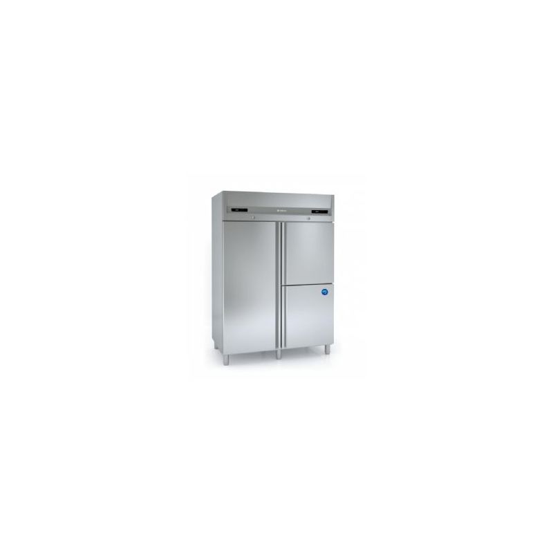 Armoire GN 2/1 bi-T° avec 1 porte pleine et 2 portillons