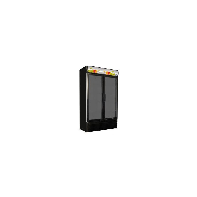 Réfrigérateur 2 Portes en Verre 780L intérieur + extérieur Noir Réfrigérateur 2 Portes en Verre 780L intérieur + extérieur Noir