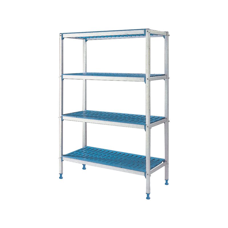 Rayonnage linéaire en aluminium anodisé 4 niveaux "Modular Rack" Rayonnage linéaire en aluminium anodisé 4 niveaux "Modular Rack"