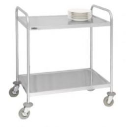 Chariot en inox 2 plateaux