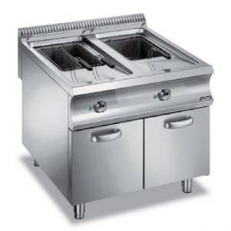 Friteuse gaz sur coffre 2x18 L