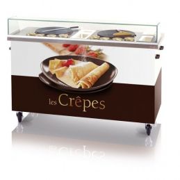 Chariot à crêpes électrique double Krampouz – idéal pour la vente ambulante