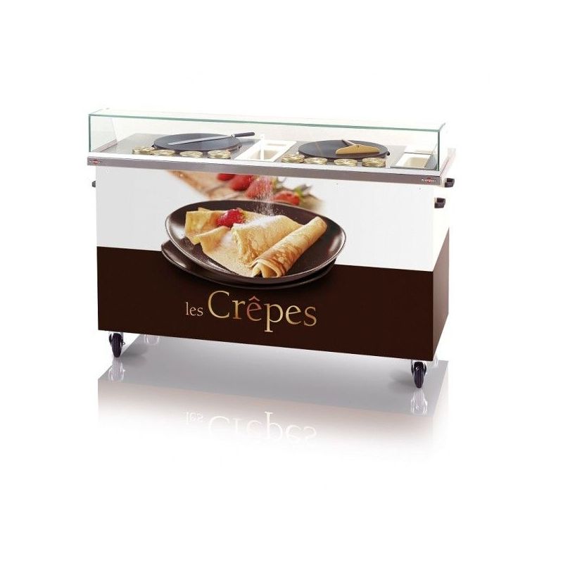 Chariot à crêpes électrique double Krampouz – idéal pour la vente ambulante Chariot à crêpes électrique double Krampouz – idéal pour la vente ambulante