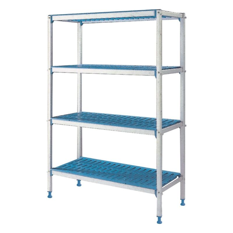 Rayonnage linéaire en aluminium anodisé GN 4 niveaux "Modular Rack" Rayonnage linéaire en aluminium anodisé GN 4 niveaux "Modular Rack"