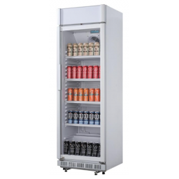 Armoire Réfrigérée 1 Porte Vitrée avec Caisson Lumineux, 346L - Polar