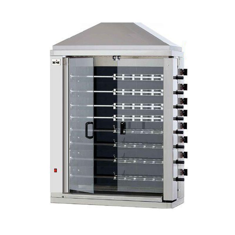 Rôtissoire Électrique 8 broches 48 poulets MCM Rôtissoire Électrique 8 broches 48 poulets MCM