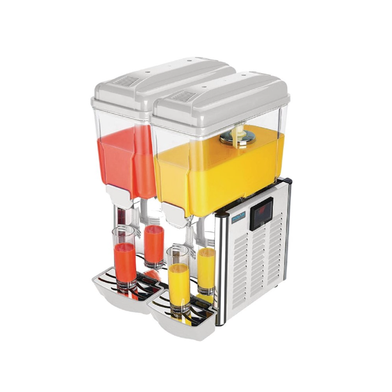 Distributeur de jus avec du jus d’orange et du jus d'agrume Distributeur de jus avec du jus d’orange et du jus d'agrume