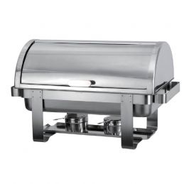 Chafing Dish inox GN 1/1 à couvercle rabattable ATOSA