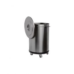 Poubelle inox ronde 90 L L2G