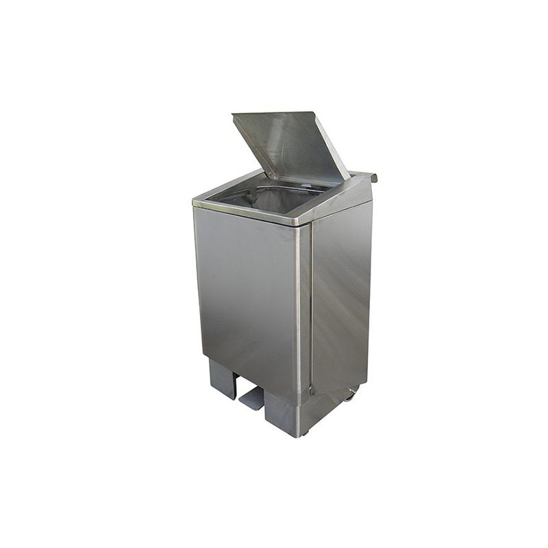 Poubelle snack libre service 60 litres porte plateaux