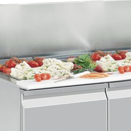 Saladette avec couvercle 2x GN1/1+3x GN 1/6-150 mm + reseve 2 pt.GN 1/1, 240 Lit