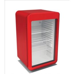 frigo vitré ventilé rouge