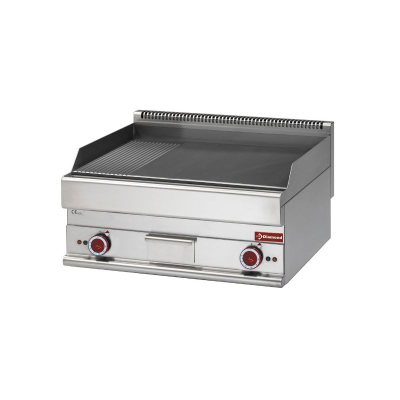 Plaque de cuisson gaz 2/3 lisse - 1/3 rainurée -Top- chrome dur "50 µm" Plaque de cuisson gaz 2/3 lisse - 1/3 rainurée -Top- chrome dur "50 µm"