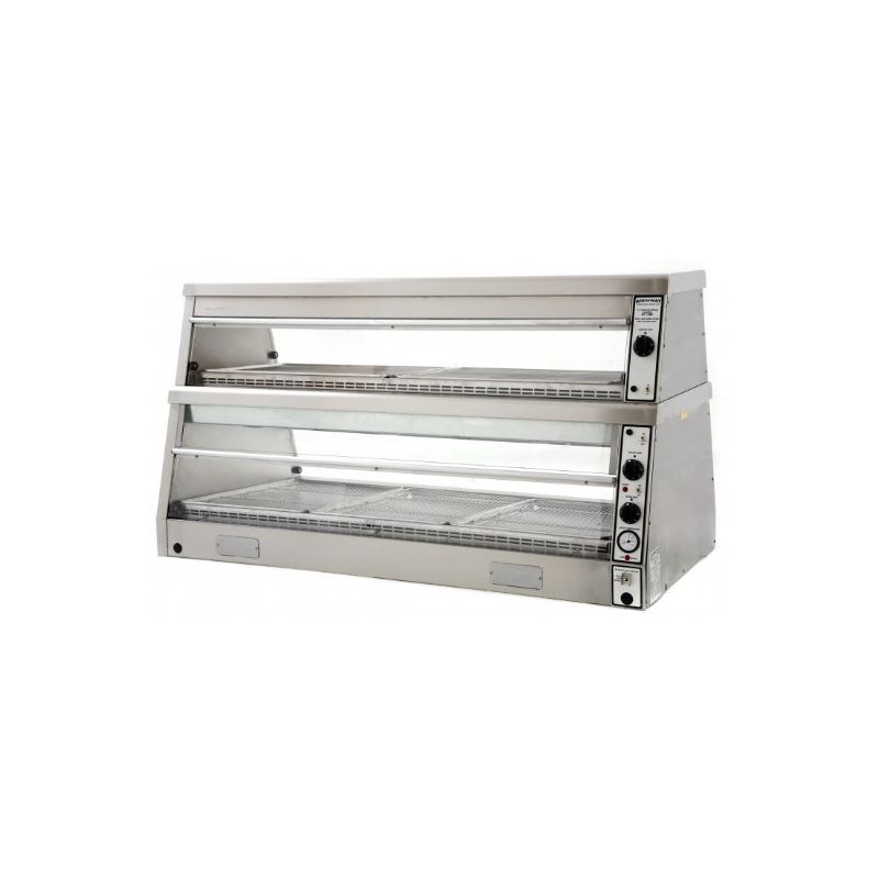 Vitrine extra large maintien chaud pour poulets - 2 étages - avec humidificateur Vitrine extra large maintien chaud pour poulets - 2 étages - avec humidificateur