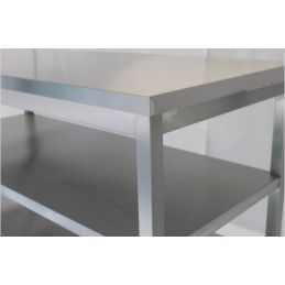 Table Inox avec 2 sous-tablettes en acier inoxydable 500mm
