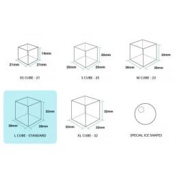 dimension du glaçon cube