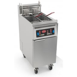 Friteuse programmable double cuve, auto levage paniers, MIRROR