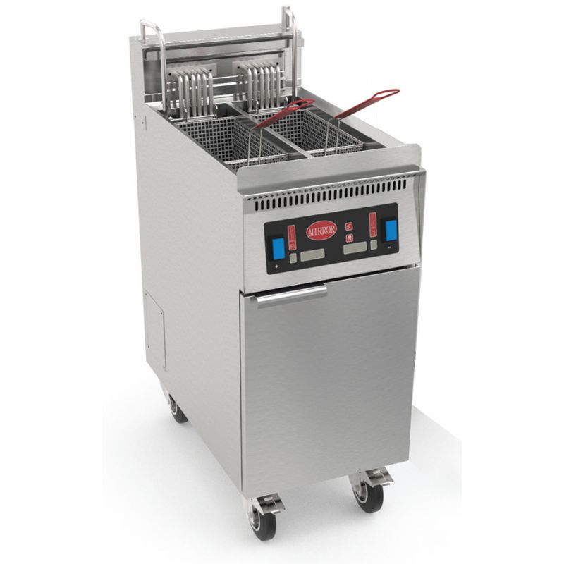 Friteuse programmable double cuve, auto levage paniers, MIRROR Friteuse programmable double cuve, auto levage paniers, MIRROR