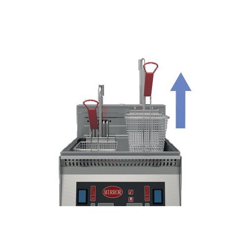 Friteuse Électrique Double Cuve 12L - 5000W Puissante - Température Réglable 60-200°C - Inox Robuste Avec Paniers Et Minuterie