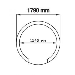 Four à Pizza Traditionnel à Bois Ø 1540 mm - FBK-1540 (Démonté)