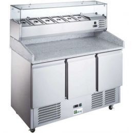 MEUBLES PIZZAS RÉFRIGÉRÉS « ECO » série star extérieurs et intérieurs inox (AAPS903PZ)