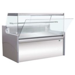 Comptoir d'exposition vitré droit 670 L avec 2 portes - L. 2090 - Gris (VSA2000D.V1G)