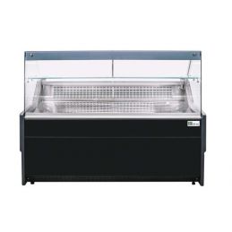 Comptoir d'exposition vitré droit 840 L avec 3 portes - L. 2590 - Noir (VSA2500D.V1B), afi