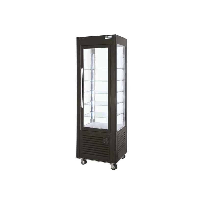 Vitrine Boulangerie/Pâtisserie Négative - 250 L - 4 faces vitrées, triple vitrage ventilées (4FA60N)