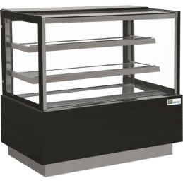 Vitrine pâtissière 450 L - Vitrage droit 2 étagères - L. 1200 mm (EDEN50)