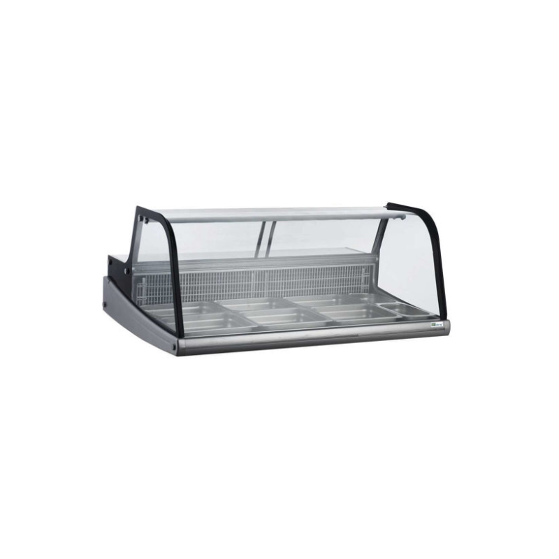 Vitrine réfrigérée à poser sans chariot pour 6 bacs GN 1/2 + 2 bacs GN 1/4 (RTW-255L)