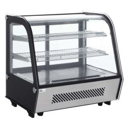 Vitrine réfrigérée à poser service arrière avec double vitrage 4 portes coulissantes bombées 120 L (RTW-120L)