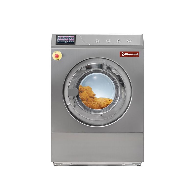 Lave-linge pro à super essorage, 23 kg "inox"